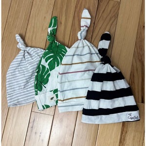 Baby Hats Bundle 4 Piece| Copper Pearl Monica + Andy Embe Baby Organic Cotton